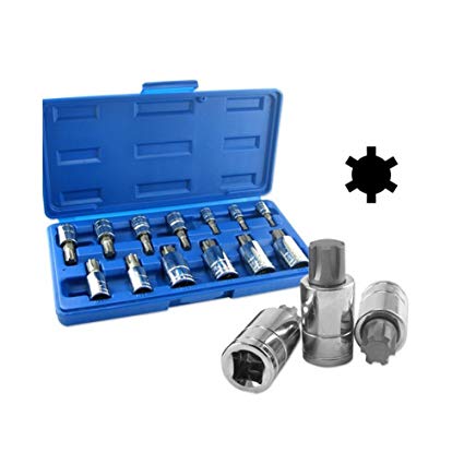 Capri Tools 30006 Ribe Bit Socket Set, 13-Piece