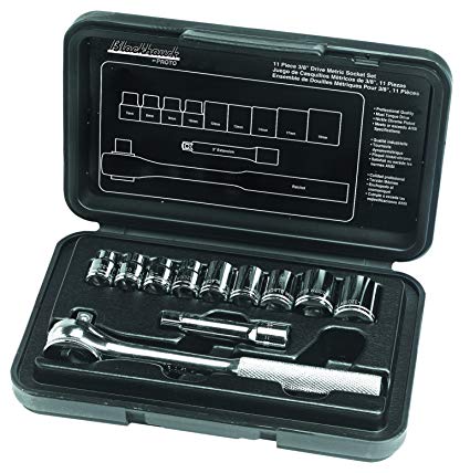 Blackhawk By Proto 3811-MNB 6 Point Drive Metric Set, 3/8-Inch, 11-Piece