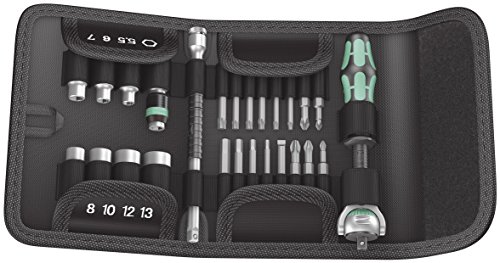 Wera Tools 26Pc Zyklop Ratchet ¼ Socket and Bit Set with pouch (Metric)