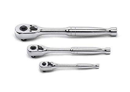 GearWrench 81310 3 Piece Quick Release Tear Drop Ratchet Set