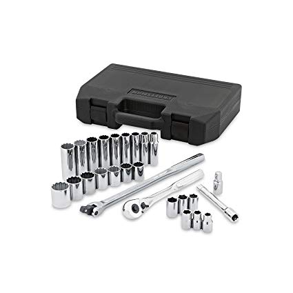 Craftsman Industrial 9-24841 1/2-Inch Drive SAE Mechanics Tool Set, 26-Piece